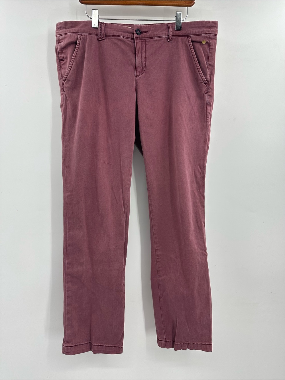 Pilcro and the Letterpress Fit/Hyphen Straight-Leg Pants in Dusty Rose